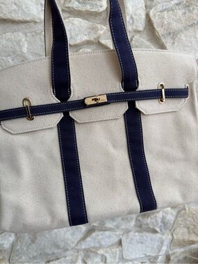 Boatkin Navy Canvas Boat Tote Bag